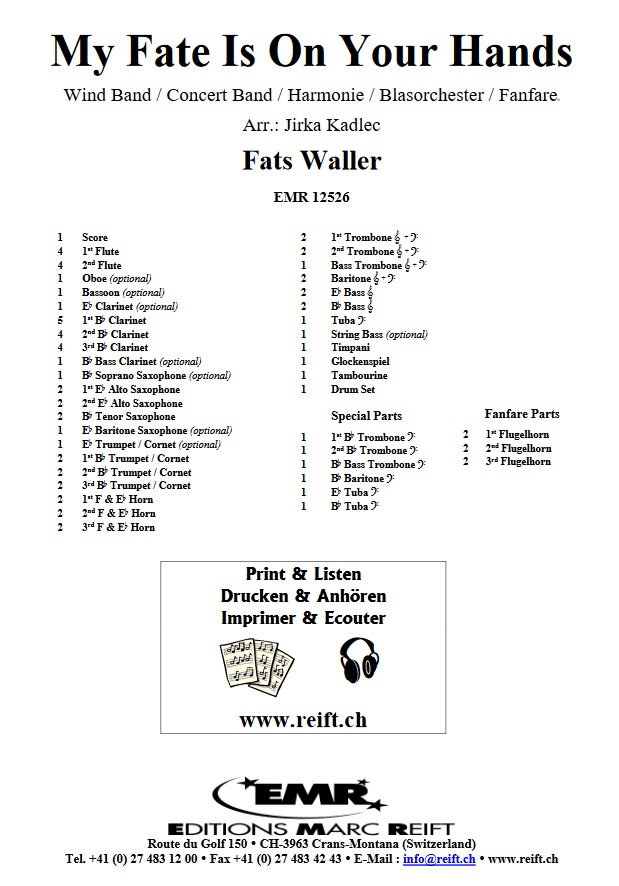My Fate Is On Your Hands (Concert Rag) - hier klicken