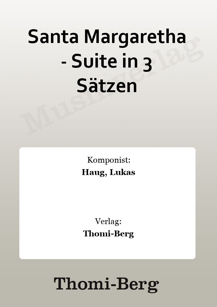 Santa Margaretha - Suite in 3 Sätzen - hier klicken Santa Margaretha - Suite in 3 Sätzen - hier klicken