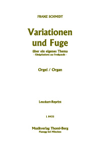 Variationen und Fuge über ein eigenes Thema (Königsfanfaren aus 'Fredigundis') - hier klicken Variationen und Fuge über ein eigenes Thema (Königsfanfaren aus 'Fredigundis') - hier klicken