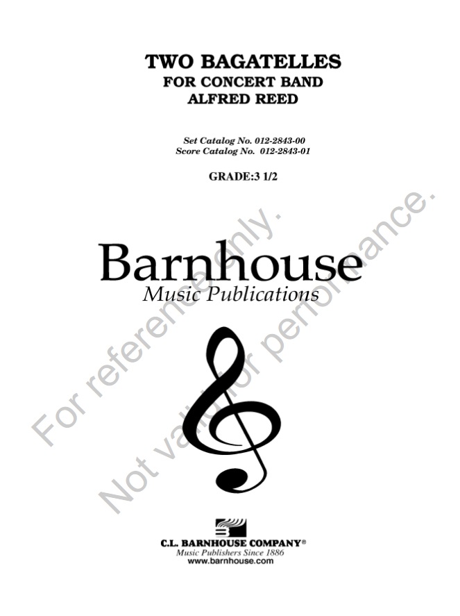 2 Bagatelles for Concert Band (Two) - hier klicken