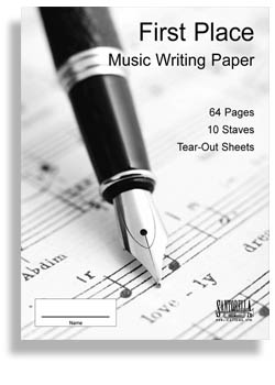 1st Place Music Writing Paper 10 Stave Manuscript Book - hier klicken