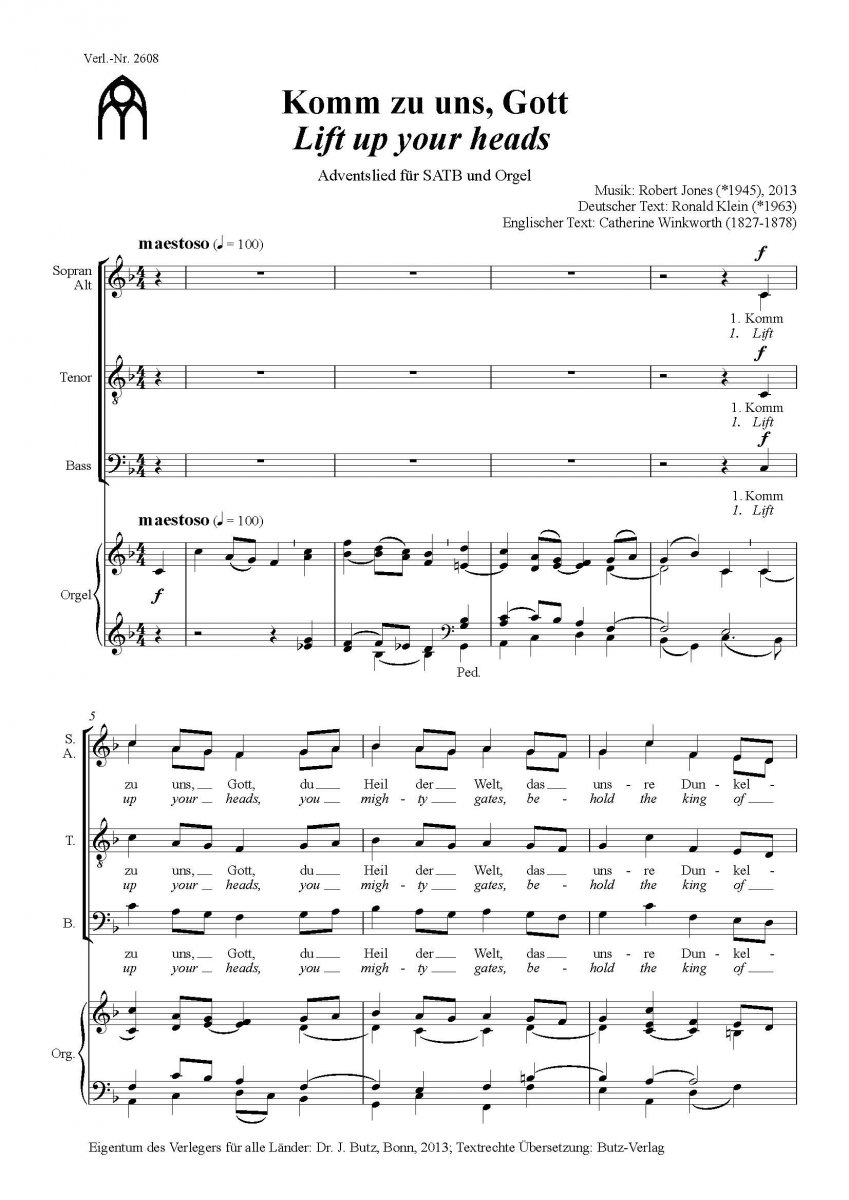 Komm zu uns, Gott (Lift up your heads) - hier klicken