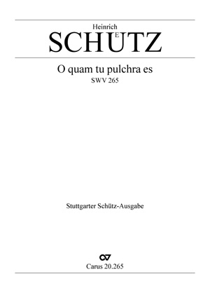 Schtz: O quam tu pulchra es; Veni de Libano - hier klicken