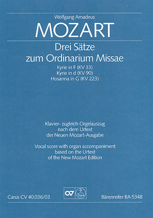 Mozart: Drei Sätze zum Ordinarium Missae - hier klicken