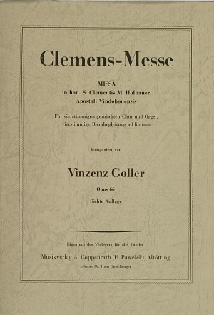 Missa in honorem St. Clementis - hier klicken Missa in honorem St. Clementis - hier klicken