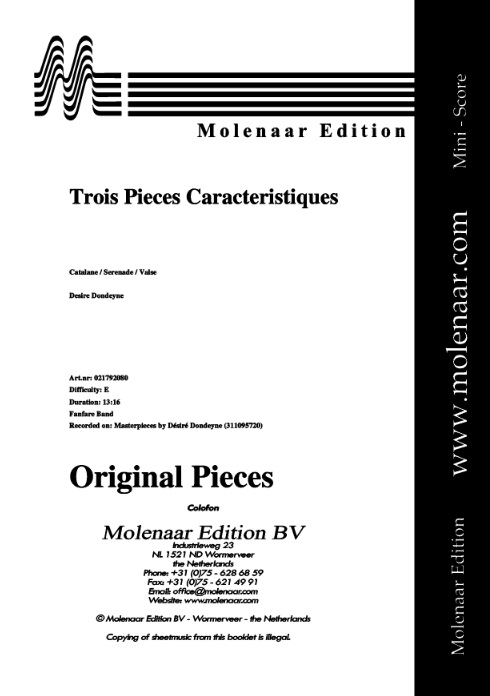 Trois Pieces Caracteristiques - hier klicken