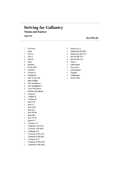 Striving for Gallantry (Theme and Fanfare) - hier klicken