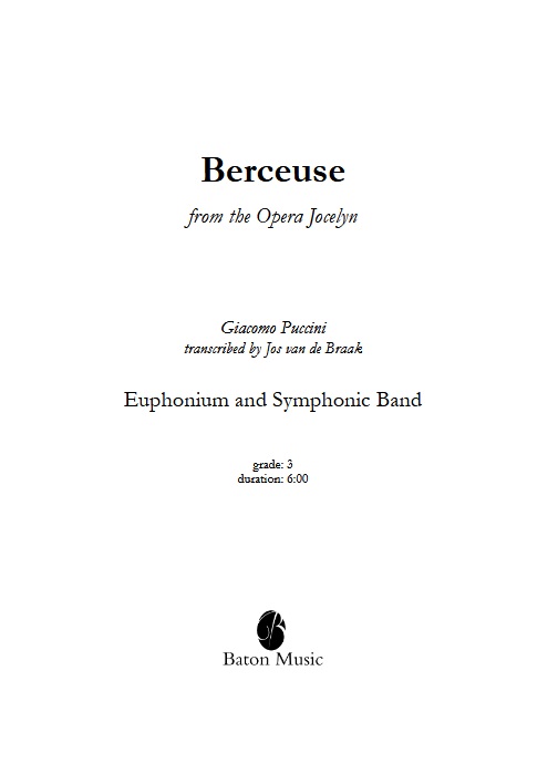 Berceuse (from the Opera 'Jocelyn') - hier klicken