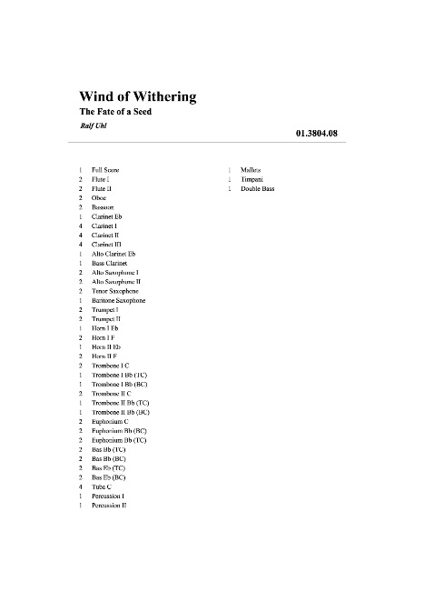 Wind of Withering (The Fate of a Seed) - hier klicken