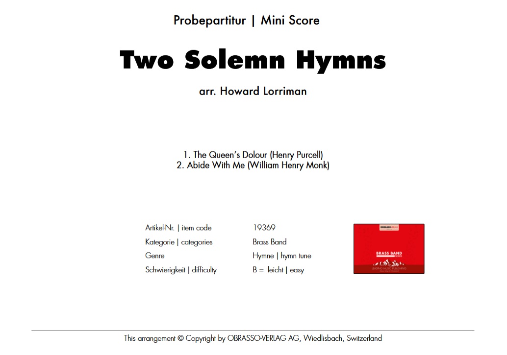 2 Solemn Hymns (Two) - hier klicken