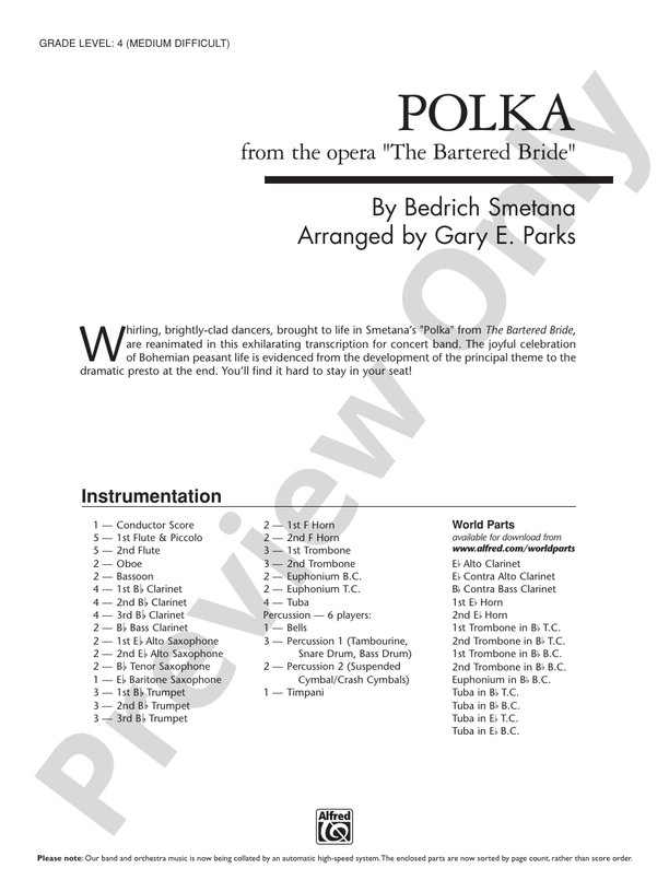 Polka from 'The Bartered Bride' - hier klicken