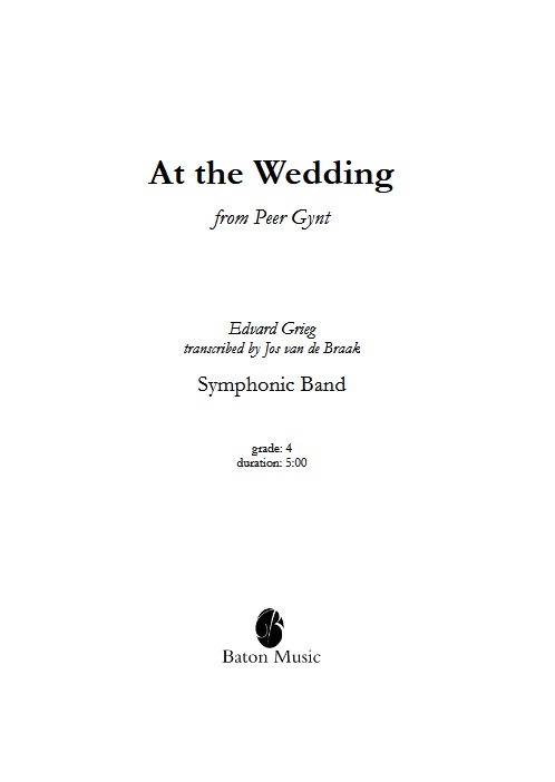 At the Wedding (From 'Peer Gynt') - hier klicken