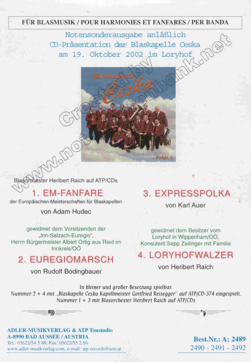 Euregiomarsch (Zeller Kurpark-Marsch) - hier klicken Euregiomarsch (Zeller Kurpark-Marsch) - hier klicken