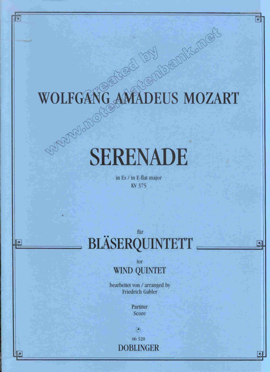 Serenade in Es (Partitur) - hier klicken