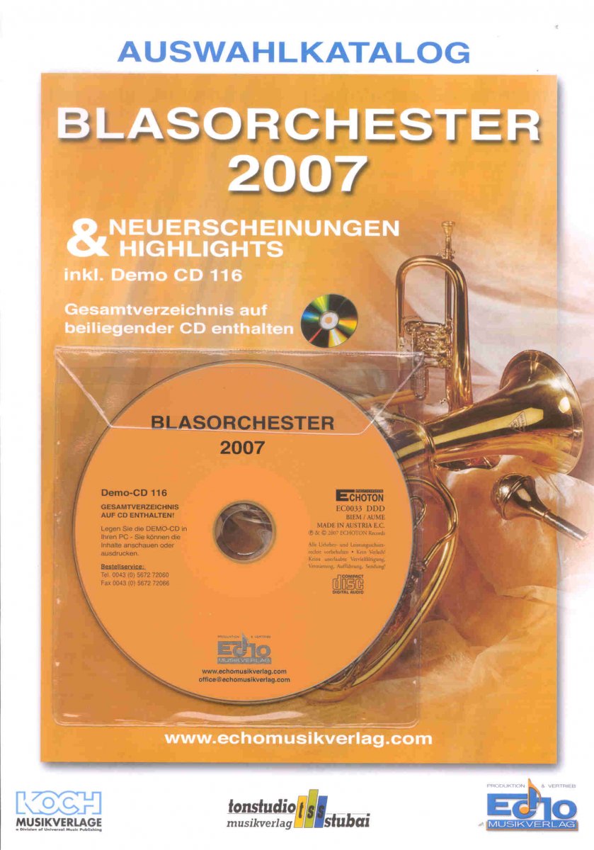 Echo 2007 - Auswahlkatalog Blasorchester - hier klicken