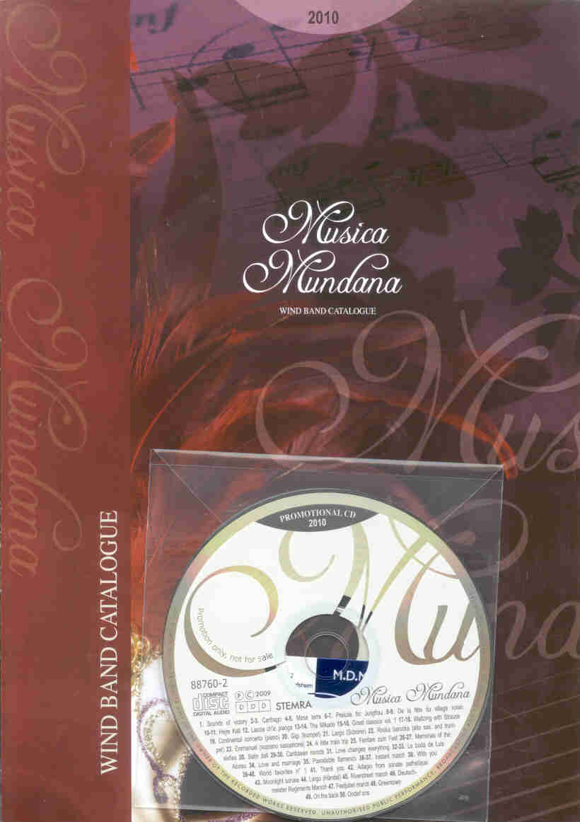 Musica Mundana 2010 Wind Band Catalogue - hier klicken