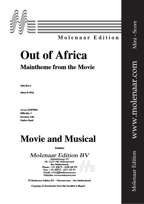 Out of Africa (Maintheme from the Movie) - hier klicken