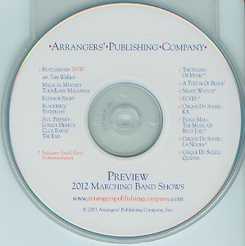 Arrangers 2012 Marching Band Shows - hier klicken