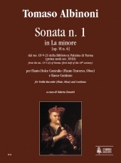 Sonata No. 1 in A min for Treble Recorder (Flute, Oboe) and Continuo - hier klicken