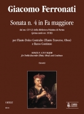 Sonata No. 4 in F maj from for Treble Recorder (Flute, Oboe) and Continuo - hier klicken