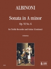 Sonata in A min Op. 6 #6 for Treble Recorder and Guitar (Continuo) - hier klicken