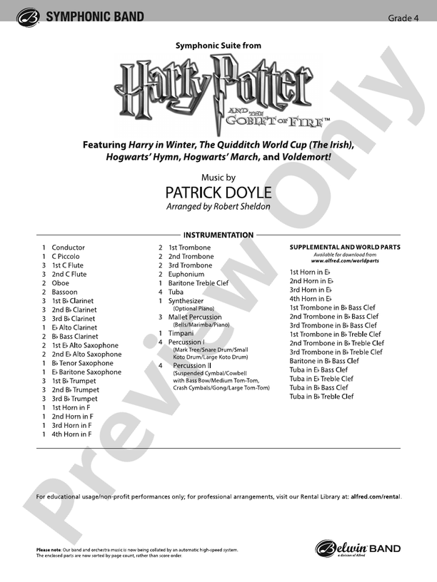 Symphonic Suite from 'Harry Potter and the Goblet of Fire' - hier klicken