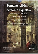 Sinfonias 'a quattro'without Opus number. Vol. 5: Sinfonia in A major, Si 5. - hier klicken