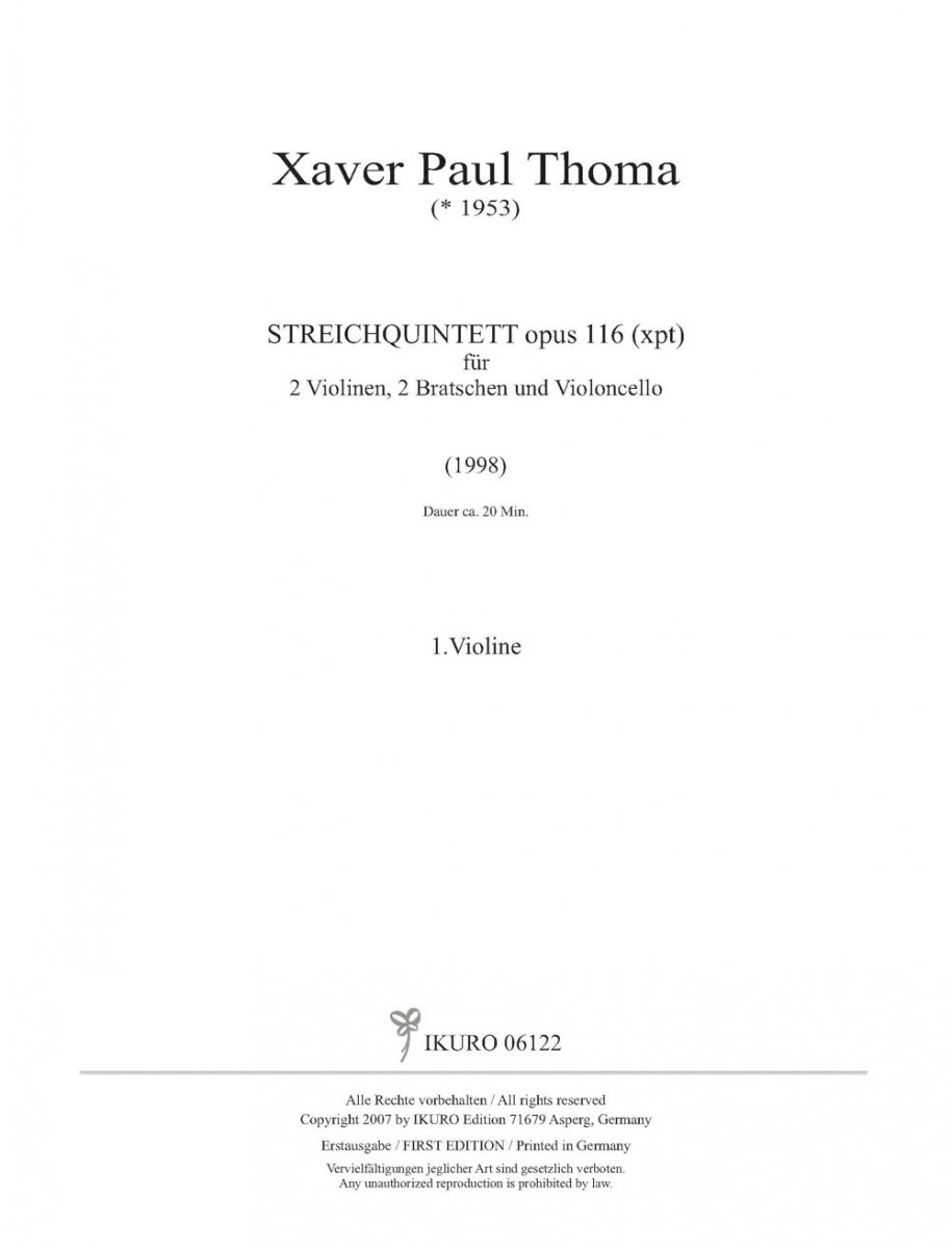 Streichquintett (1998) - hier klicken Streichquintett (1998) - hier klicken