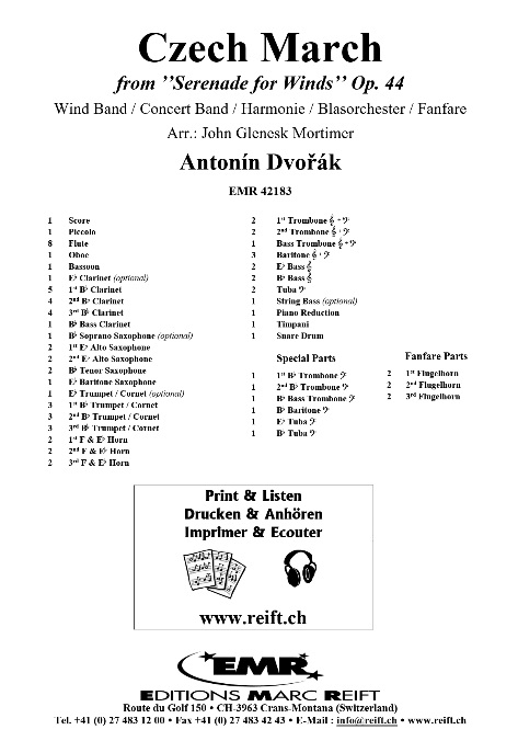 Czech March (from 'Serenade for Winds') - hier klicken