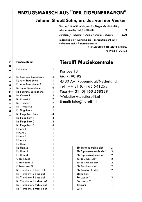 Einzugsmarsch aus 'Der Zigeunerbaron' - hier klicken