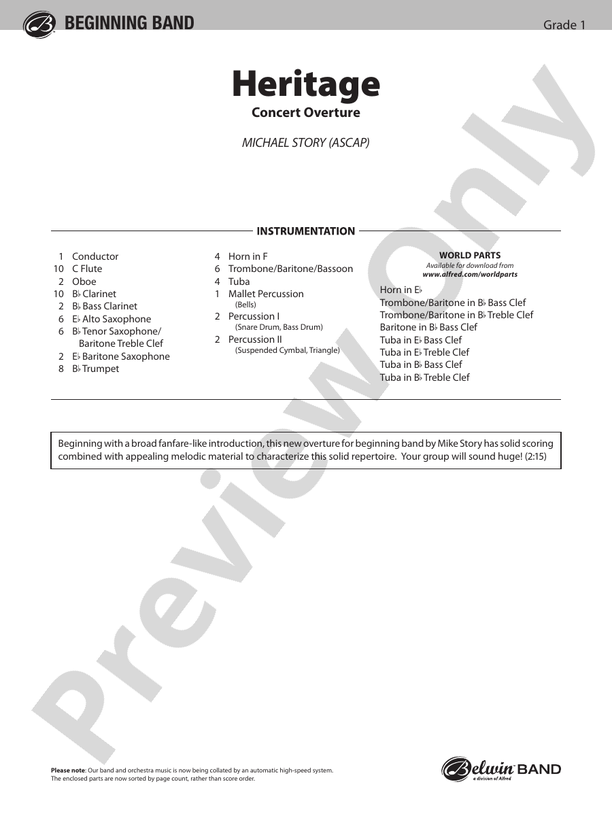 Heritage (Concert Overture) - hier klicken