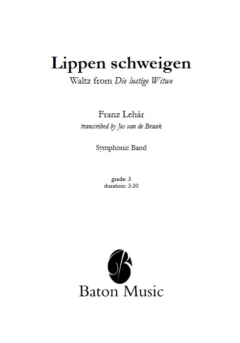 Lippen schweigen (from the Operetta 'Die Lustige Witwe') - hier klicken