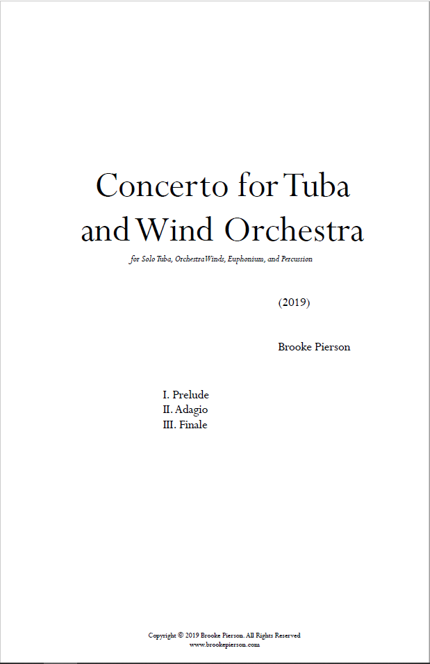 Concerto for Tuba and Wind Orchestra - hier klicken Concerto for Tuba and Wind Orchestra - hier klicken