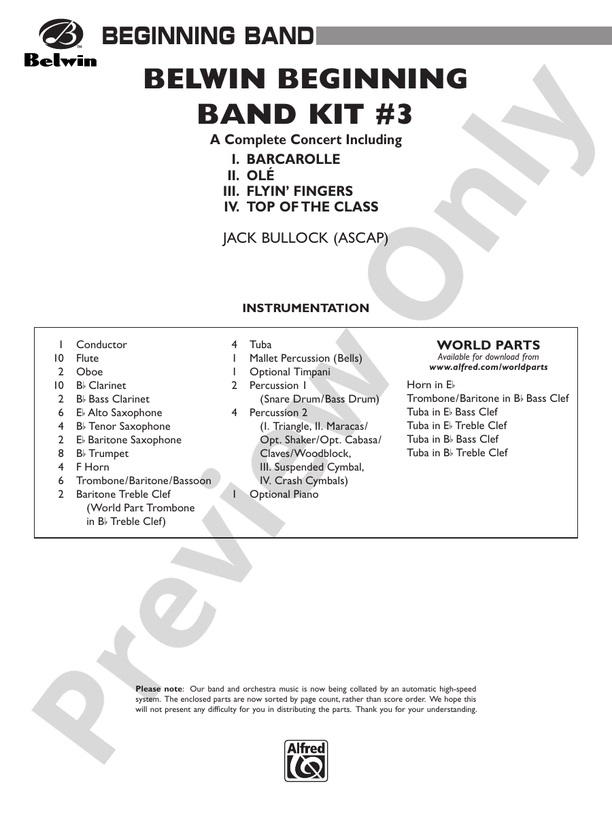 Belwin Beginning Band Kit #3 - hier klicken