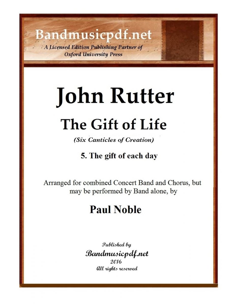 Gift of Life, The, 5. The gift of each day - hier klicken