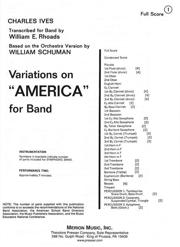 Variations on 'America' - hier klicken