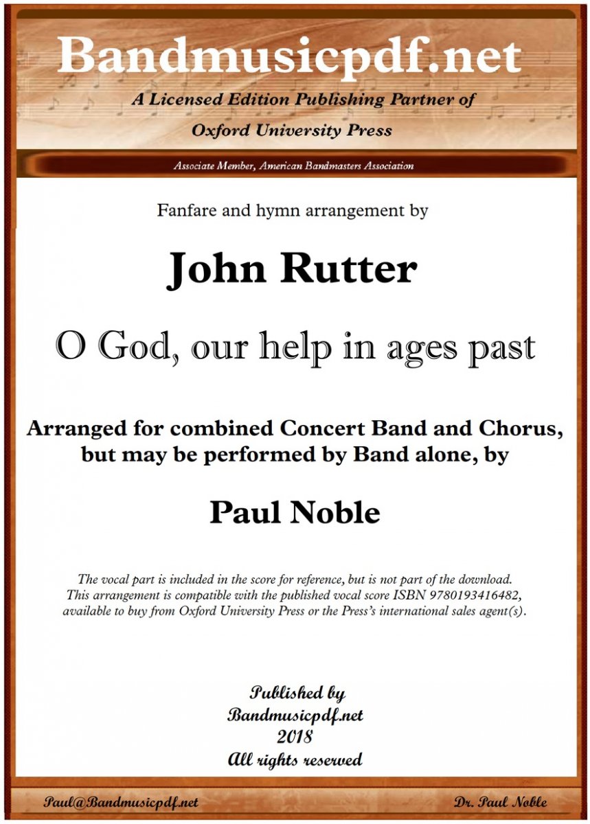O God, our help in ages past - hier klicken