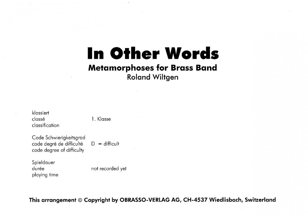 In Other Words - hier klicken