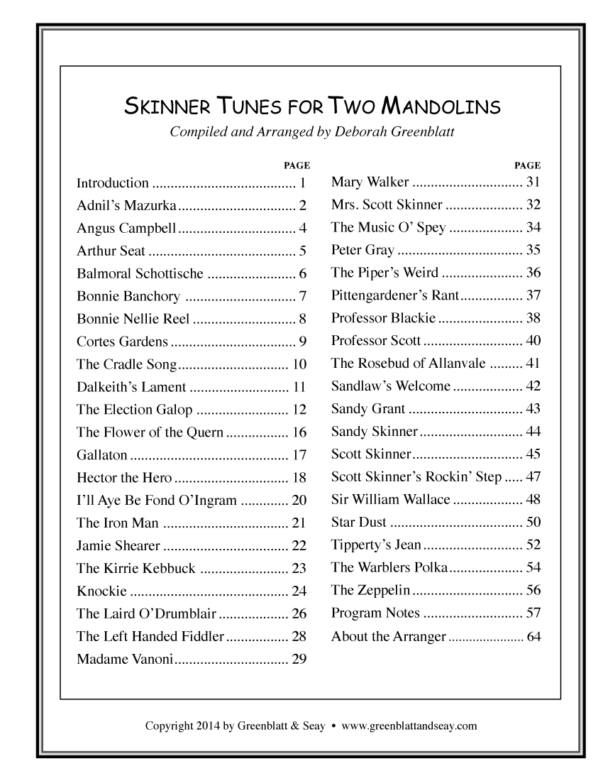 Skinner Tunes for Two Mandolins - hier klicken