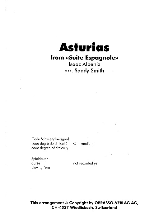 Asturias (from 'Suite Espagnole') - hier klicken