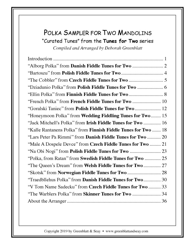 Polka Sampler for Two Mandolins - hier klicken