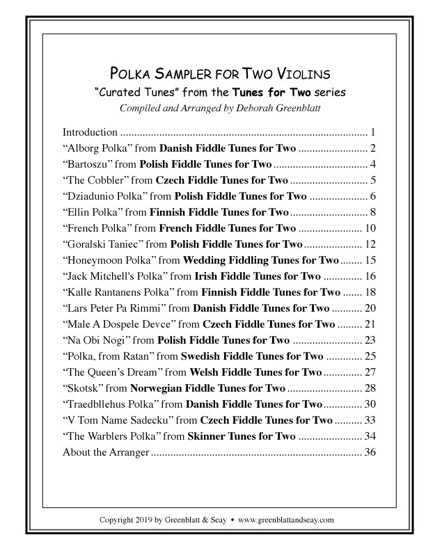 Polka Sampler for Two Violins - hier klicken