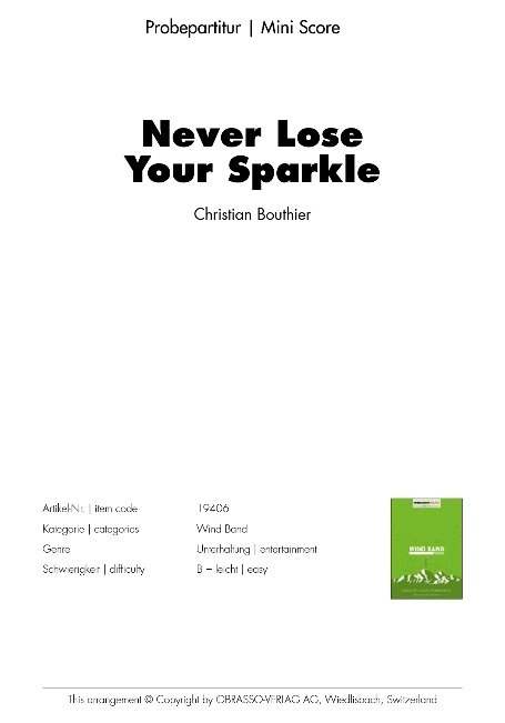 Never Lose Your Sparkle - hier klicken