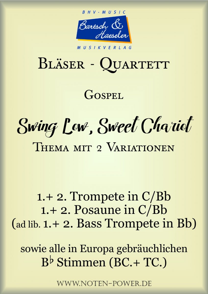 Swing Low, Sweet Chariot (Gospel) - hier klicken