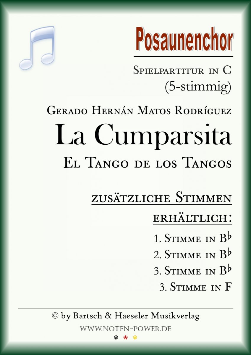 La Cumparsita (El Tango de los Tangos) - hier klicken