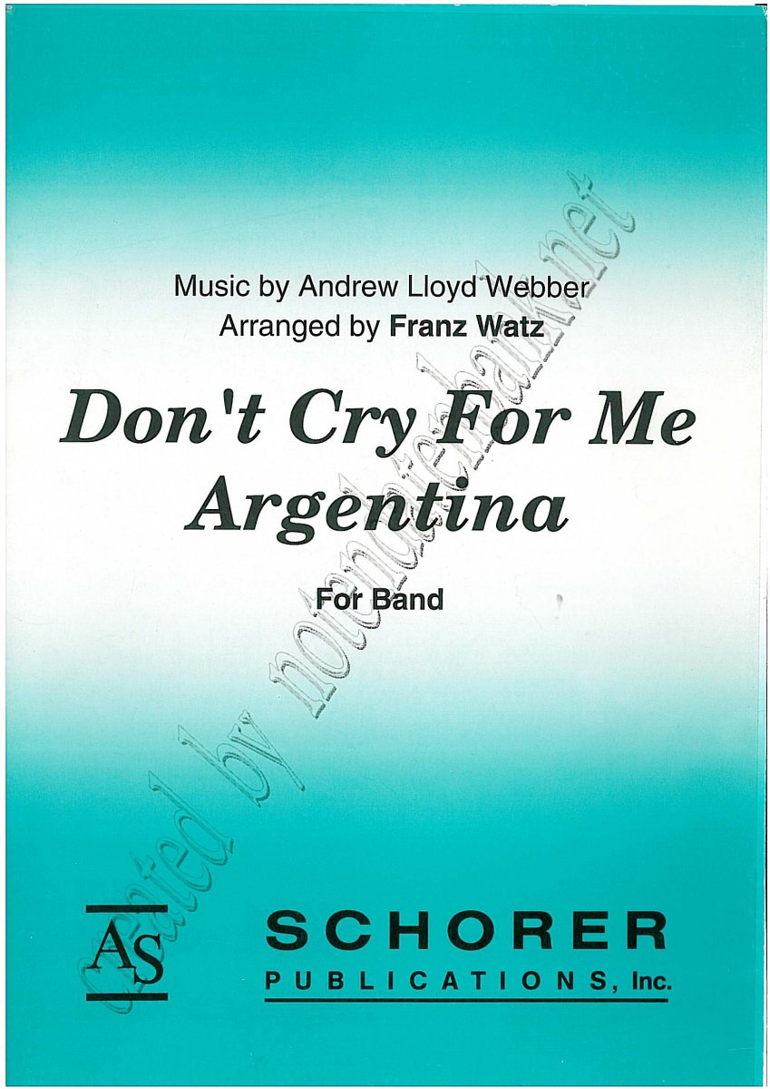 Don't cry for me, Argentina (from 'Evita') - hier klicken