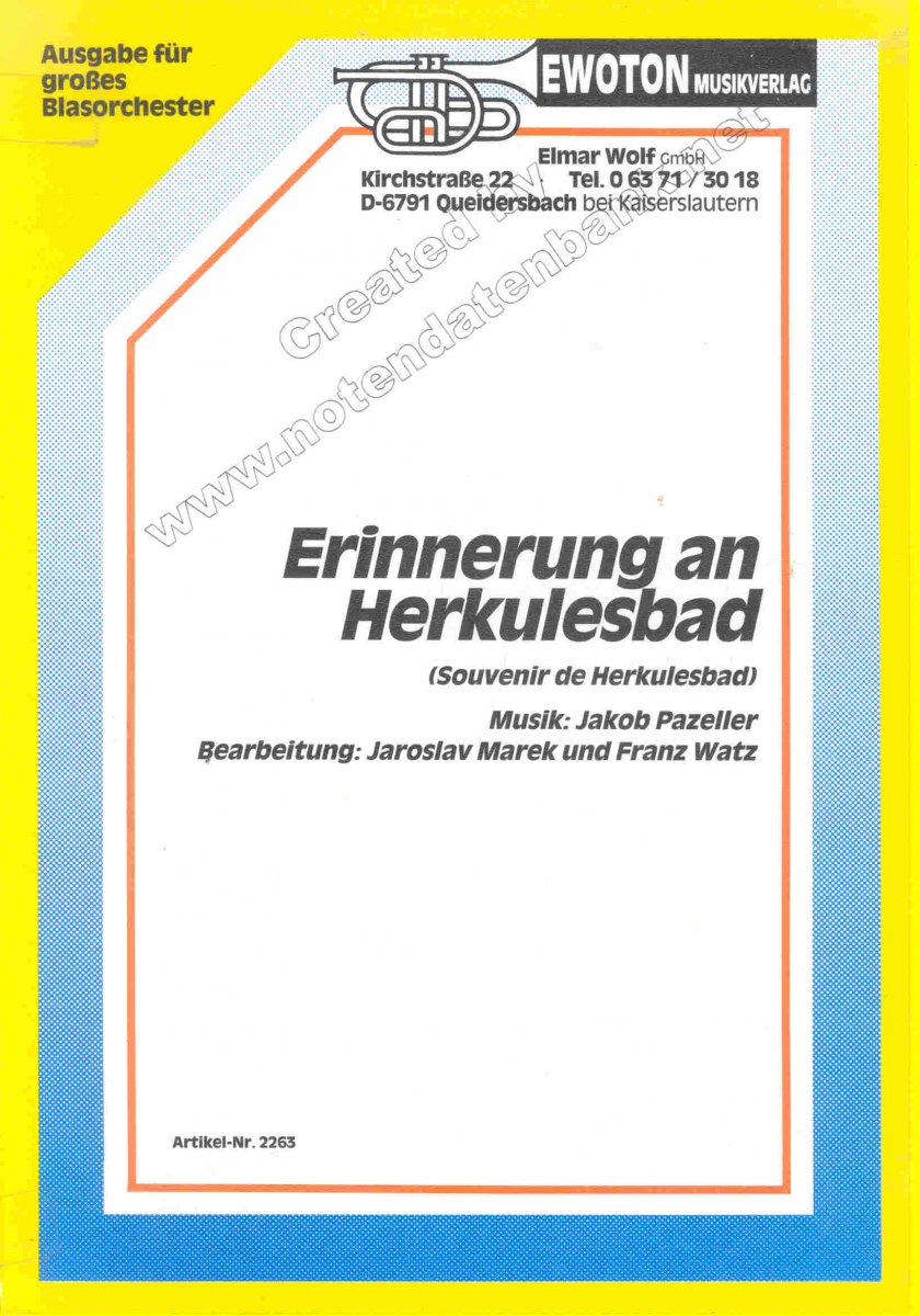 Erinnerung an Herkulesbad (Souvenir de Herkulesbad) - hier klicken
