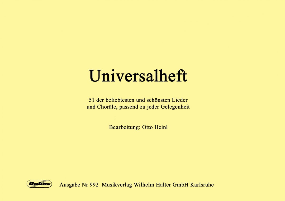 Universalheft fr Quartette und Quintette Gruppe A - hier klicken