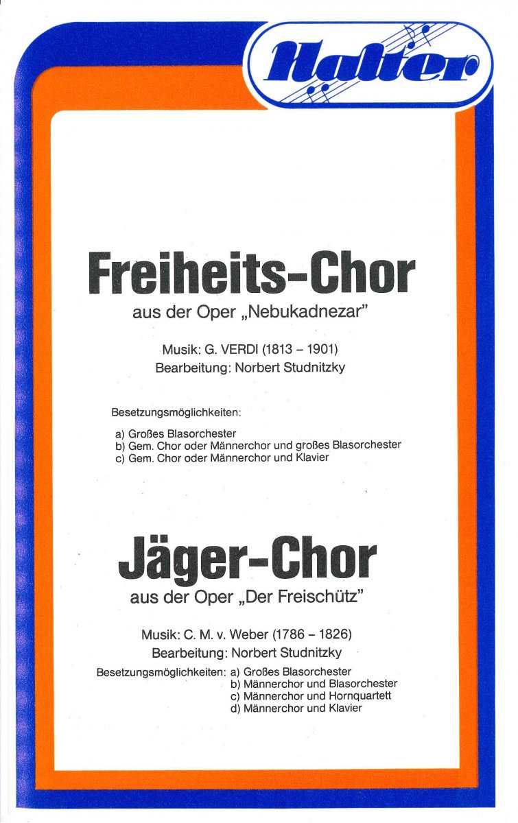 Jäger-Chor (aus 'Freischütz') - hier klicken Jäger-Chor (aus 'Freischütz') - hier klicken
