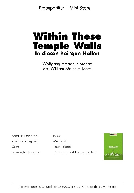 Within These Temple Walls (In diesen heil'gen Hallen) - hier klicken